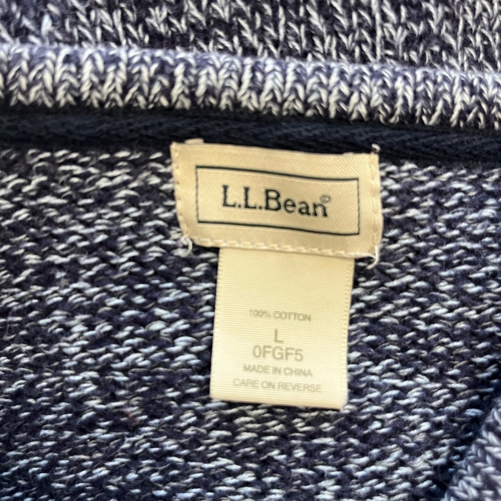 L.L. Bean Navy and White Knit Sweater - Picture 4 of 4